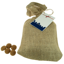 Jute zakje met kruidnoten of strooigoed (200 gram) - Topgiving